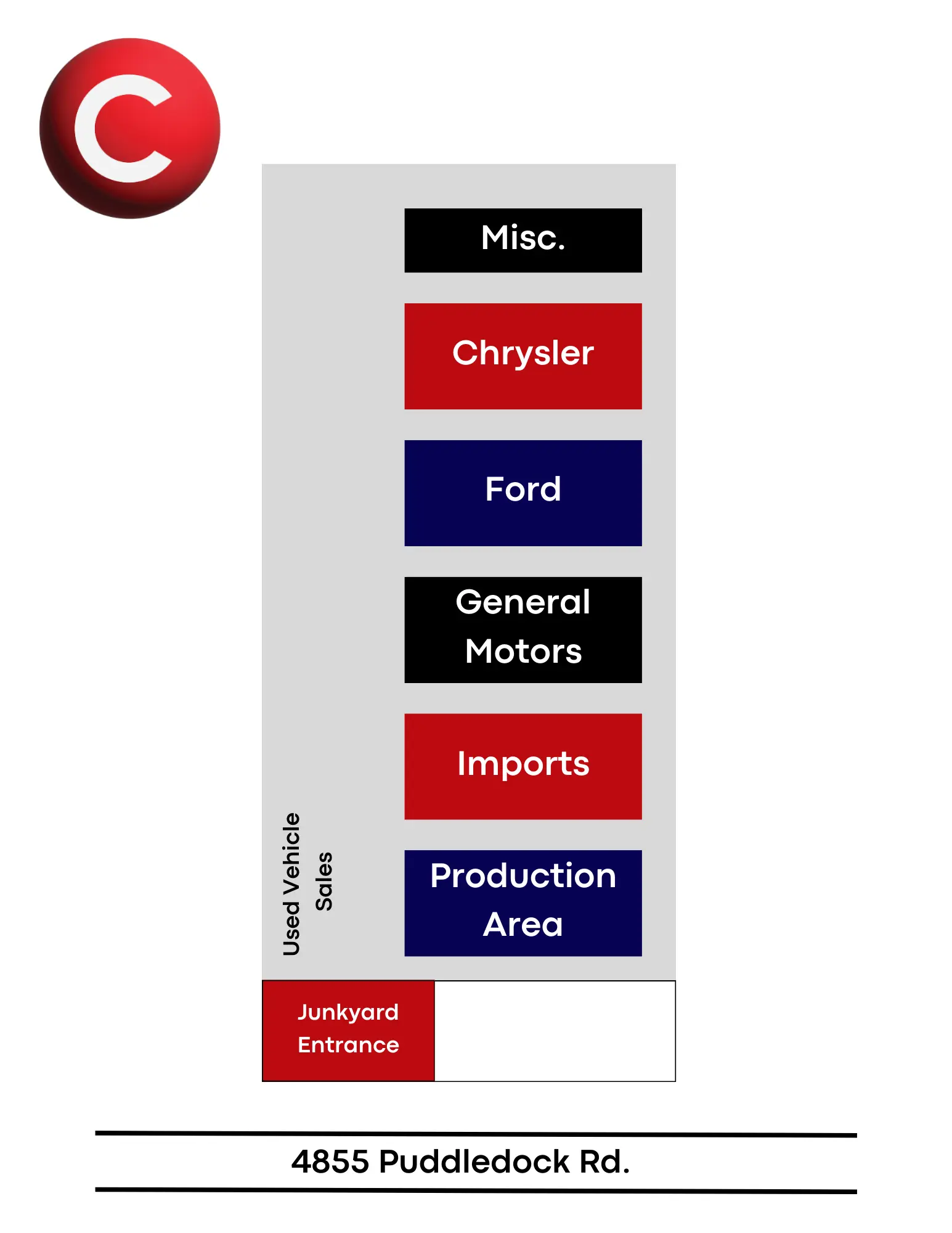 Fort Lee Yard Map
